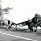 Illustration for article titled The Time When AV-8 Harriers Deployed Aboard A Fixed-Wing Navy Carrier